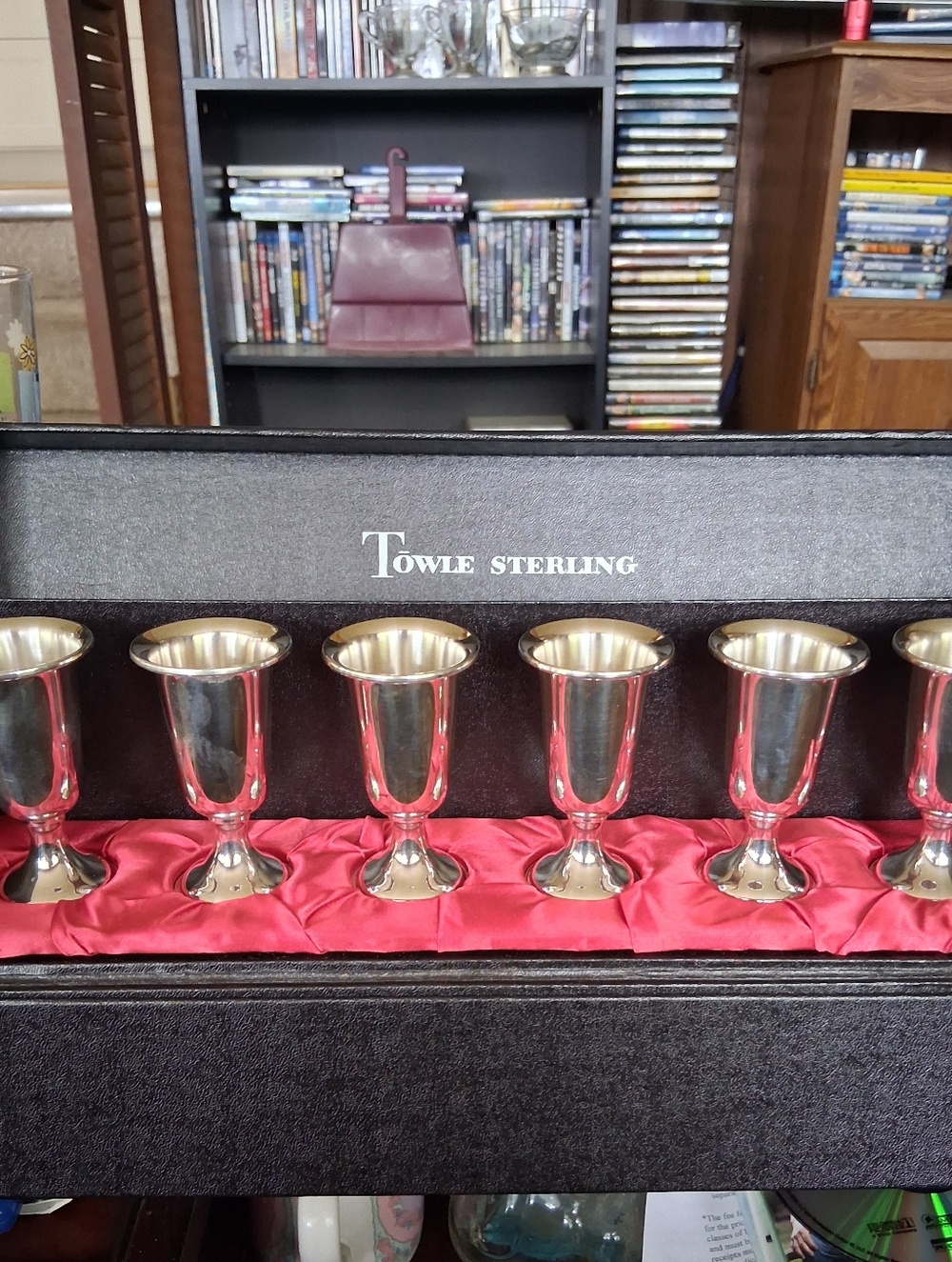 Box Set of 6 Towle Weighted Shot Glasses In Sterling Silver